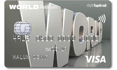 Yapı Kredi World Platinium kredi kartı Yapı Kredi World Platinium kredi kartı